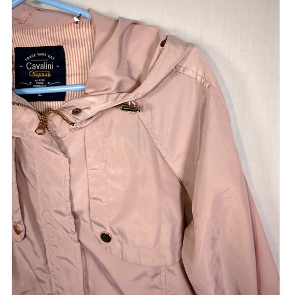 Cavalini Original Pink Hooded Rain Jacket Large - Picture 3 of 13